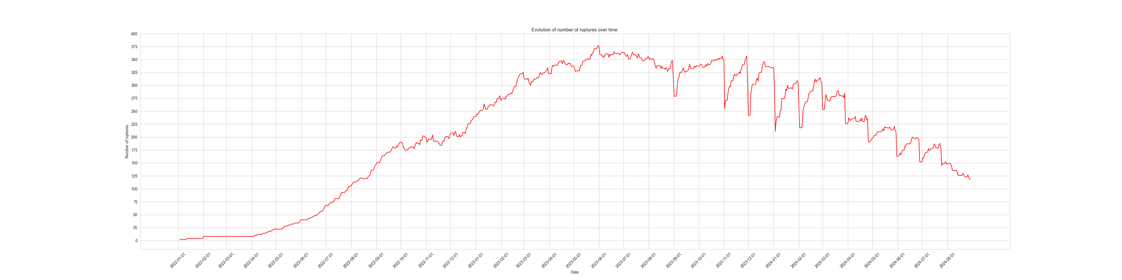 General rupture evolution over time